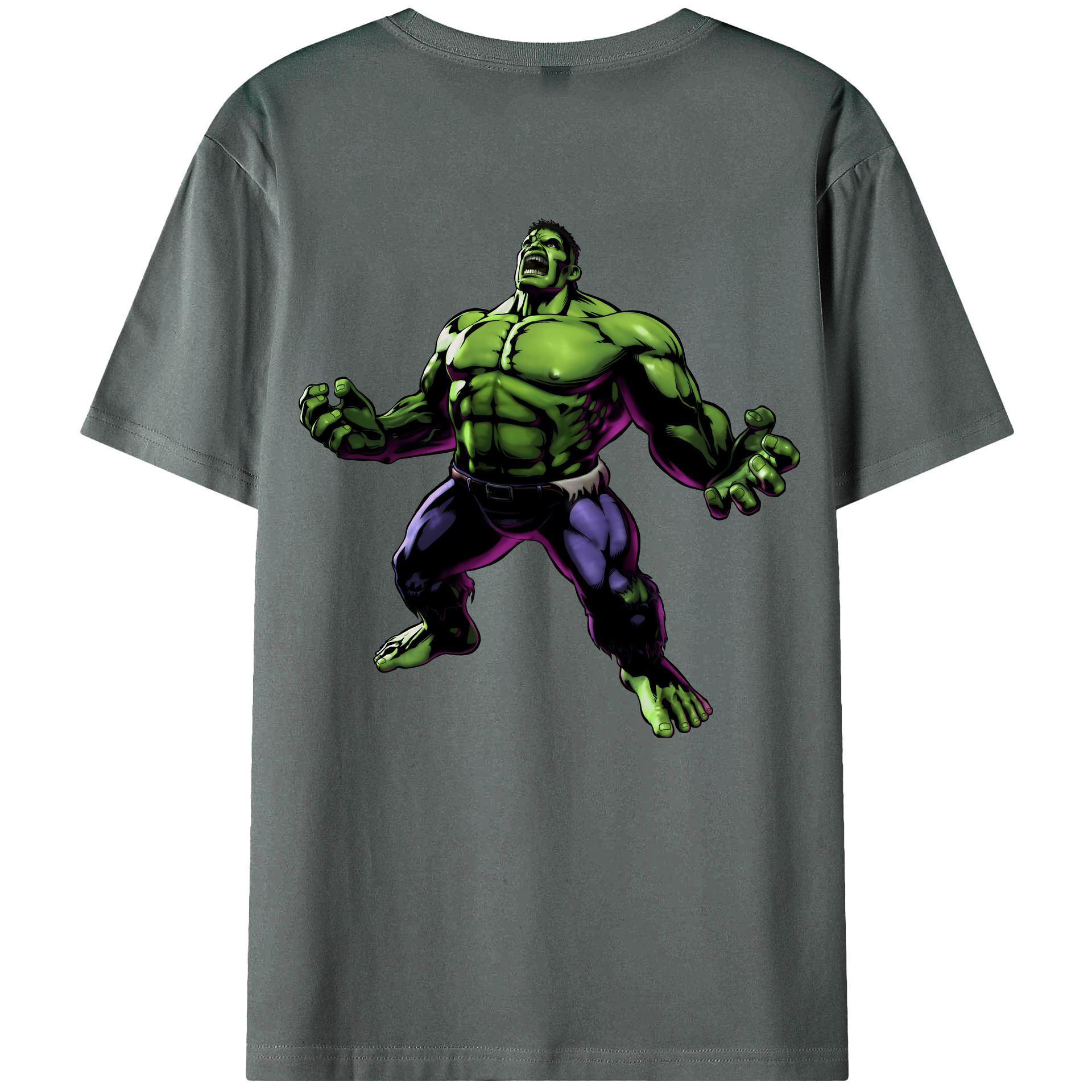 （画像用） アベンジャーズ The Avengers 綿100％ メンズ半袖Tシャツ（バックプリント） 通気性